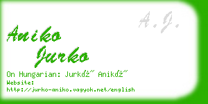 aniko jurko business card